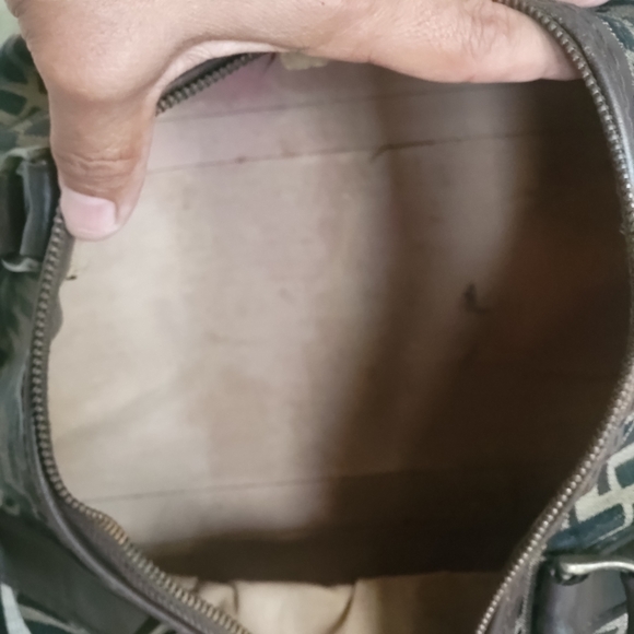 FENDI Zucca Zucchino Vintage Boston 30 Canvas Bag FF Monogram Logo..w/COA.. - Picture 10 of 10